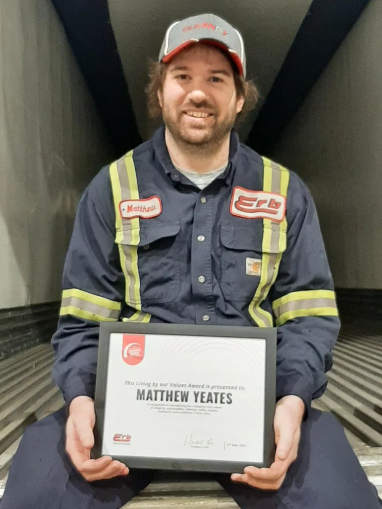 Erb Mechanic with Living by Our Values Award 